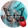 SUFPMP Mouse Pad Black Butterfly Teal Rose Gold Marble PremiumTextured Mouse Mat with NonSlip Rubber Base Cute Round Mousepad for Laptop Computer Office Desk Accessories79 inch