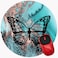 SUFPMP Mouse Pad Black Butterfly Teal Rose Gold Marble PremiumTextured Mouse Mat with NonSlip Rubber Base Cute Round Mousepad for Laptop Computer Office Desk Accessories79 inch