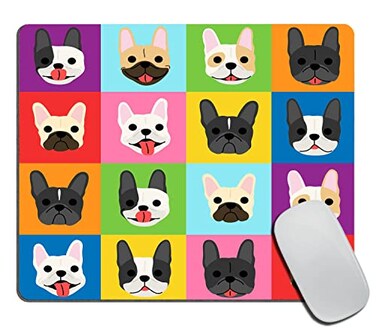 TSSOHU Mouse Pad French Bulldog Pattern Mouse Pad Personalized Rectangle Mousepad Customized Mouse Pads with Designs NonSlip Rubber Smooth MousePads for Computer Laptop Pretty Marble