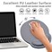 ToLuLu Mouse Pad Leather Wrist Rest Support Ergonomic Memory Foam Mouse Wrist Rest Pad with Non Slip Rubber Base Durable Comfortable Mousepad for Computer Pain Relief at Home Office Work Travel Grey