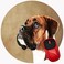 SUFPMP Mouse Pad Lovely Boxer Dog PremiumTextured Mouse Mat with NonSlip Rubber Base Cute Round Mousepad for Laptop Computer Office Desk Accessories79 inch