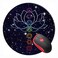 SUFPMP Mouse Pad Namaste Flower Chakras Zen Round Mousepad NonSlip Rubber Base Mouse Mat for Laptop and Computer