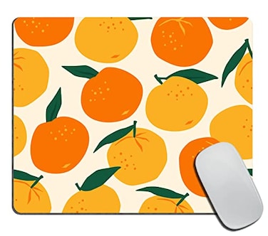 TSSOHU Mouse Pad Oranges Mousepad Pink Office Decor for Women Desk Accessories Lemons Summer Fruits Mousepad Gift for Coworker Boss 95x79x012 Inch