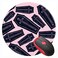 LUBHWT Mouse Pad Round Gaming Mouse Mat Coffin Creepy Horror Pink Black NonSlip Rubber Base Mousepad Cute Mousemat for Laptop Computer PC Office Home