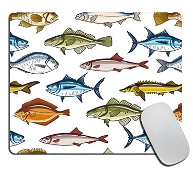 TSSOHU Mouse PadFishs Mouse Pad Mouse Mat Square Mouse Pad NonSlip Rubber Base MousePads for Office Laptop 95x79x012 Inch