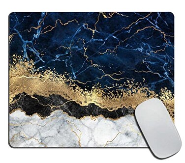 TSSOHU Navy Blue Marble Mouse Pad NonSlip Rubber Base Gaming MousePads for Computers Laptop Office Computer Mouse Pad for Wireless Mouse 95x79x012 Inch240mm x 200mm x 3mm