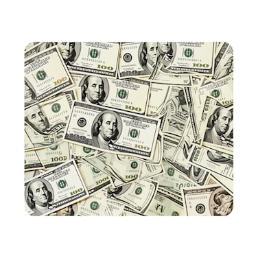 Nicokee Funny US Dollar Currency Money Gaming Mouse Pad Hundreds of 100 Dollar Bills NonSlip Rubber Mouse Pad for Computers Laptop Office Home Rectangle Personalized Mousepad 95 Inch x 79 Inch