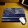 Nicokee Gaming Mouse Pad Police Aged Law Enforcement Support Flag Thin Blue Line Stripe Americanflag NonSlip Rubber Mouse Pad for Computers Laptop Office 95 Inch x 79 Inch