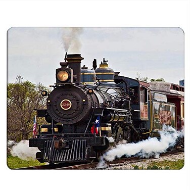 Nicokee Train Rectangle Gaming Mousepad Steam Train Running Carrier Mouse Pad Mouse Mat for Computer Desk Laptop Office 95 X 79 Inch NonSlip Rubber