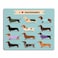 oFloral Dachshund Dog Gaming Mouse Pad I Love Dachshunds Letter Brown Black Green Dogs Decorative Mousepad Rubber Base Home Decor for Computers Laptop Office Home 79X95 Inch