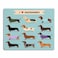 oFloral Dachshund Dog Gaming Mouse Pad I Love Dachshunds Letter Brown Black Green Dogs Decorative Mousepad Rubber Base Home Decor for Computers Laptop Office Home 79X95 Inch
