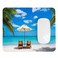 Pehede Mouse Mat Summer Vacation BeachNonSlip Rubber Base Thick Black Mousepad for Laptop Computer PC 79x95 Inch