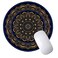 Performore Round Mandala Mouse Pad Gold and Blue Pattern 9 Diameter 3MM Thick NonSlip Rubber Base Stitched Edge Computer Gaming Desk Accessories for Home Office