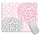 TSSOHU Pink and Grey Flowers Mouse Pads CustomizedGray Dahlia Floral Nursery Abstract Lovely Rubber Mouse Pad Desktop Mousepad Laptop Mousepads 95x79x012 Inch
