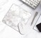CZDZYMJYHS Premium Square Waterproof Mouse Pad NonSlip Rubber Base 9x9 inches White Marble