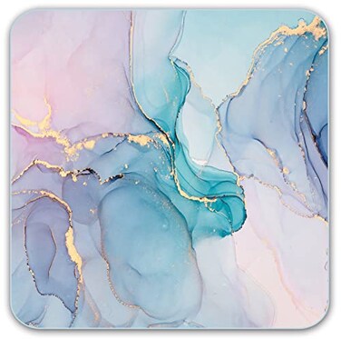CZDZYMJYHS Premium Square Waterproof NonSlip Rubber Base Mouse Pad 9x9 inches Blue Marble