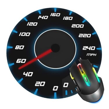 ZUIDSYI Racing Car Mouse Pad Speedometer Mouse Pads for Desk Stitched Edge Mousepad with NonSlip Rubber Base Gaming Mouse Mat for Computer Laptop Home Office