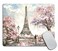 TSSOHU Rectangle Mouse Pad Paris Eiffel Tower Romantic Lover Pink Flower PremiumTextured Custom Mouse Mat DesignWashable Mousepads NonSlip Rubber Base Computer Mousepad for Wireless Mouse