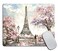 TSSOHU Rectangle Mouse Pad Paris Eiffel Tower Romantic Lover Pink Flower PremiumTextured Custom Mouse Mat DesignWashable Mousepads NonSlip Rubber Base Computer Mousepad for Wireless Mouse