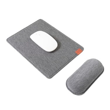 SenseAGE Detachable Ergonomic Mouse Pad with Wrist Rest Support Adjustable Placement for Pain Relief NonSlip Base for Computer Laptop Office Desk Accessories 97 x 73 in Dark Grey