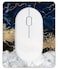 GZXHS Small Mouse pad mall only Takes up Mouse Space Mini Travel Carry Washable Lycra NonSlip Rubber Base Office Small Space 5x6inches Black and white gold marble