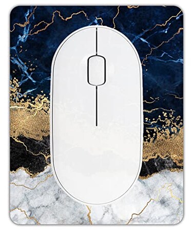 GZXHS Small Mouse pad mall only Takes up Mouse Space Mini Travel Carry Washable Lycra NonSlip Rubber Base Office Small Space 5x6inches Black and white gold marble