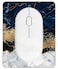 GZXHS Small Mouse pad mall only Takes up Mouse Space Mini Travel Carry Washable Lycra NonSlip Rubber Base Office Small Space 5x6inches Black and white gold marble