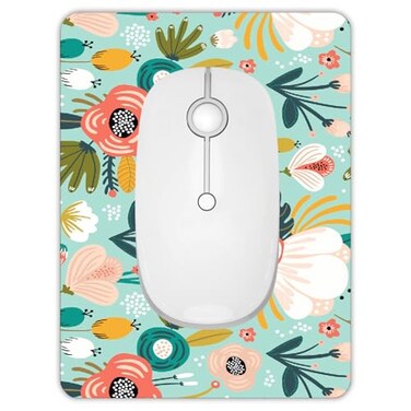 COUKASO Small Mouse Pad Mini Mouse Pad 6 X 8 Inch with NonSlip Rubber Base for Keyboard Tray Laptops Wireless Mouse Home Office Travel Washable Portable Cute Summer Flowers