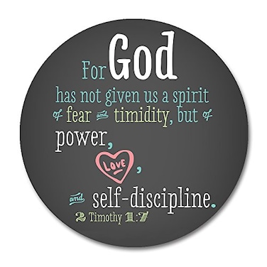 Smooffly Bible Quotes Mouse Pad Inspirational Christian Verses for God Has Not Given Us a Spirit of Fear Round NonSlip Rubber Gaming Mousepad