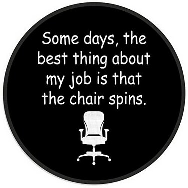 QIYUHOY Some Days The Best Thing About My Job Is That The Chair Spins Small Mouse Pad 79x79 InchesWashable Round Cloth Mousepad for Office Laptop ComputerNonSlip Rubber Base Mouse Pads for Wireless Mo