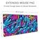 SSOIU Extended Gaming Mouse Pad NonSlip WaterResistant Rubber Base Computer Keyboard Mouse Mat 355 x 157inch XXLarge Desk Mat Ideal Partner for Work Game Beautiful Street Art Graffiti