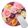 SSOIU Floral Round Mouse Pad Circular Flowers Mouse Pads Pink Purple Yellow