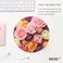 SSOIU Floral Round Mouse Pad Circular Flowers Mouse Pads Pink Purple Yellow