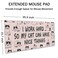 SSOIU Funny Cats Quote Extended Gaming Mouse Pad 355x157 in Large NonSlip Rubber Base Mousepad with Stitched Edges Waterproof Keyboard Mouse Mat Desk Pad for Work Game Office Home