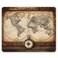SSOIU Gaming Mouse Pad Custom Design Vintage World Map Gold Compass on The Old Wood NonSlip Thick Rubber Large Mousepad Mat