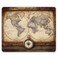 SSOIU Gaming Mouse Pad Custom Design Vintage World Map Gold Compass on The Old Wood NonSlip Thick Rubber Large Mousepad Mat