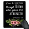 SSOIU Mouse Pad Pink Watercolor Flowers Art Bible Verse Scripture Quotes Philippians I Can Do Everything Through Him Who Gives Me Strength