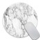 SSOIU White Marble Round Mouse Pad Cute Mat Grey Circular Mouse Pads 787X787 Inch 200mmX200mmX3mm