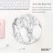 SSOIU White Marble Round Mouse Pad Cute Mat Grey Circular Mouse Pads 787X787 Inch 200mmX200mmX3mm
