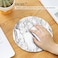 SSOIU White Marble Round Mouse Pad Cute Mat Grey Circular Mouse Pads 787X787 Inch 200mmX200mmX3mm