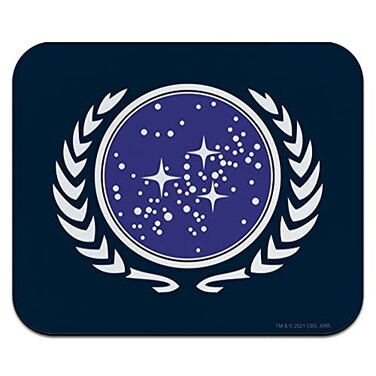 GRAPHICS &amp; Star Trek United Federation of Planets Logo Low Profile Thin Rubber Mouse Pad Mousepad