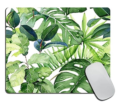 TSSOHU Tropical Palm Leaves Mouse Pad for Office ComputersLaptop with Designs Printed NonSlip Rubber Base Mousepad Gaming Mouse Pads95x79x012 Inch