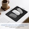 VOSZT Mouse Pads 3 PCS Black Standard Mouse Pads Office and GamingStitched Edges Rubber Anti Slip Base Mouse pad Dirt Resistant Durable Square 102 inches x 83 inches x 012 inches