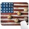 Wknoon Vintage Baseball Mouse Pad Rustic Wood Retro American Flag Design Mouse Pads