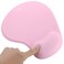 xinidc Ergonomic Computer Mouse Pad with Wrist Rest Support Pain Relief Mouse Pad with NonSlip PU Base for Home Office Working Studying Pink