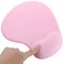 xinidc Ergonomic Computer Mouse Pad with Wrist Rest Support Pain Relief Mouse Pad with NonSlip PU Base for Home Office Working Studying Pink