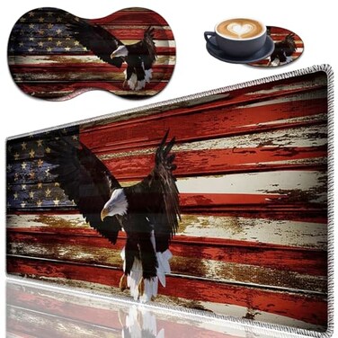 Gorzzt Extended Gaming Mouse Pad Desk Pad Keyboard Pad Mouse Wrist Rest and Coaster AntiSlip Rubber Base Mouse Pad Suitable
