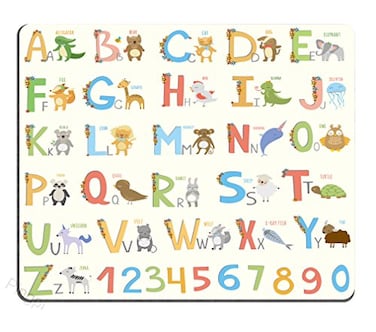 pingpi Alphabet Mouse Pad for Learning Tool for and Babies Large A to Z mosue pad NonSlip Mouse pad Gaming Mouse pad