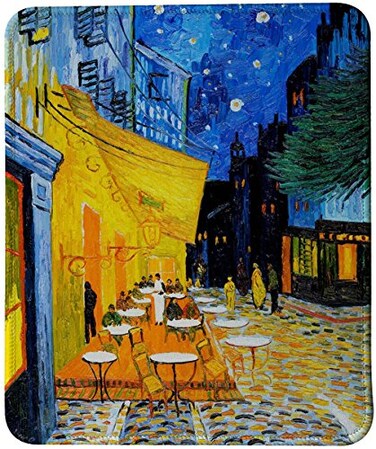 VIVIPOW Vincent Van Gogh Impressionist Art Mouse Pad Cafe