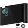 GORESE Large Desk Pad with Wireless Charger Dual Side PU Leather Desk Mat on Top of Desks Black Mouse Pad Desk Protector Mat Waterproof Keyboard Mouse Mat for Gaming Computer Desktop Cover 315x126